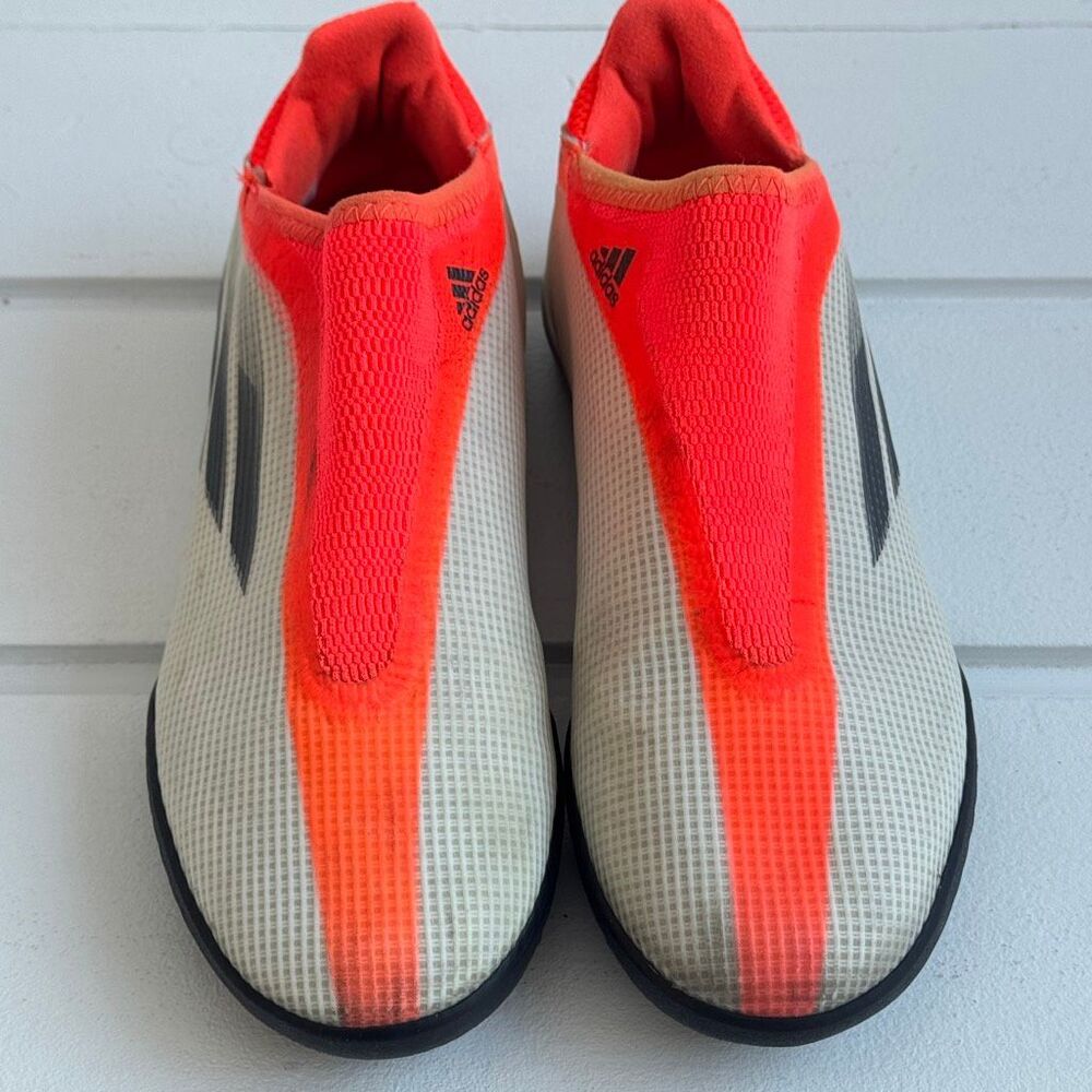Adidas X Speedflow.3 Laceless Turf Soccer Shoes In White/Orange Youth Size 5 - Picture 3 of 8